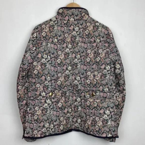 J.Crew x Liberty S Quilted Downtown Field Jacket Floral White Garden Print - Picture 12 of 12